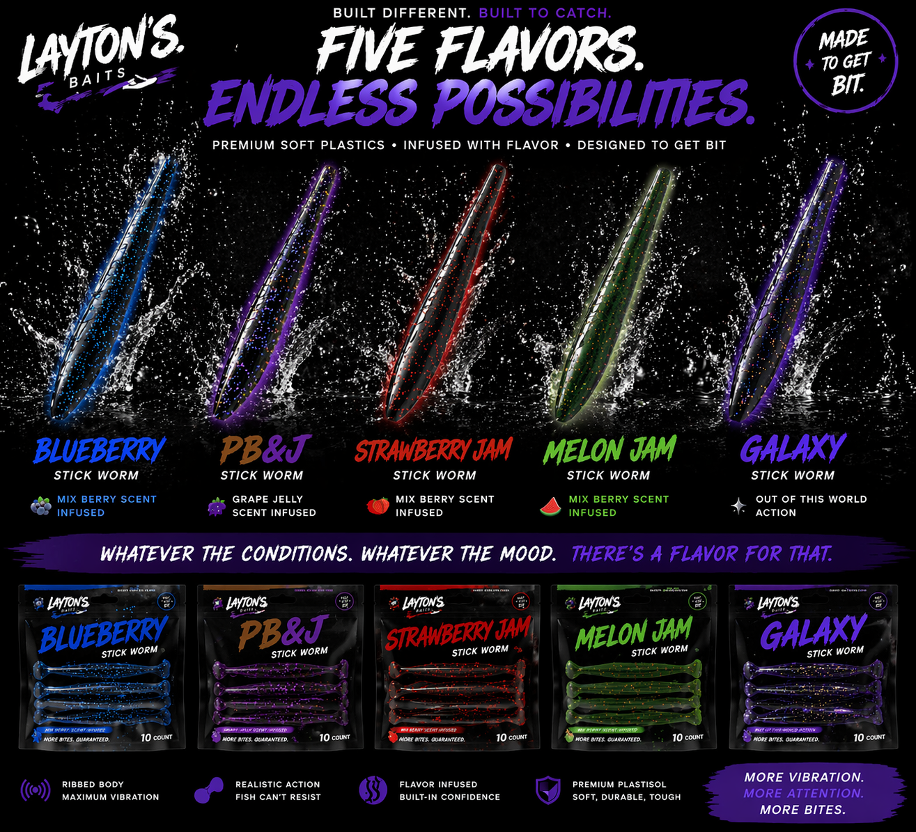 Layton's Baits — stick worm spotlight
