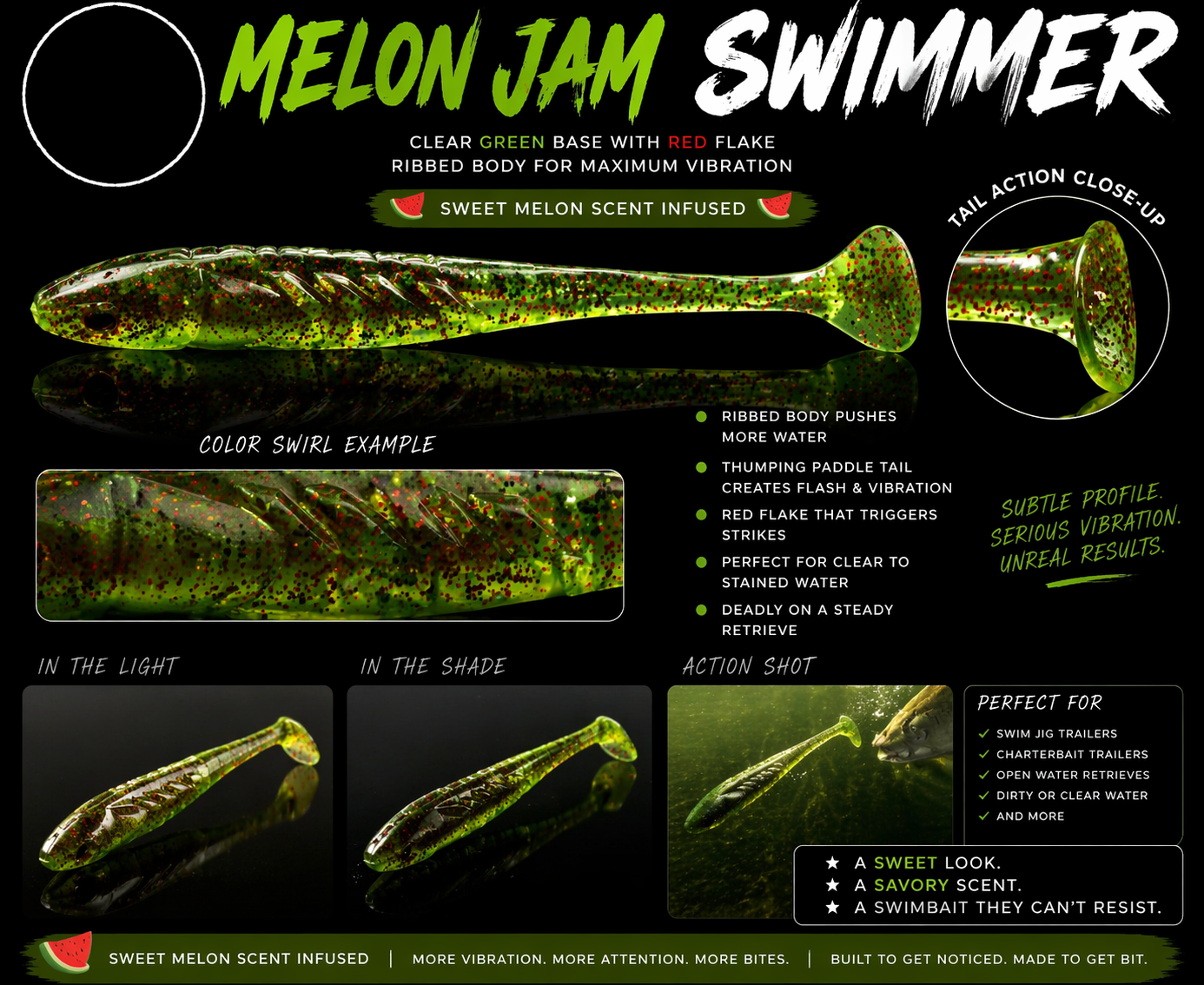 Layton's Baits Melon Jam swimmer bait