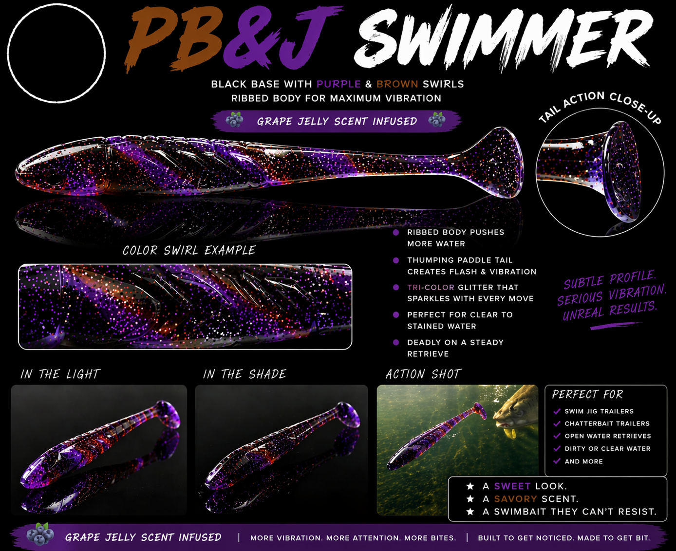 Layton's Baits PB&J swimmer bait